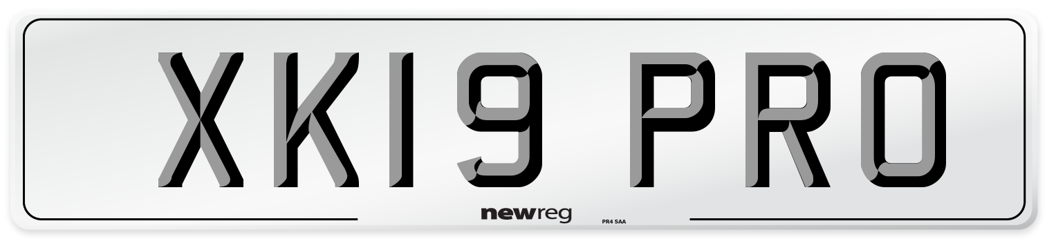 XK19 PRO Number Plate from New Reg